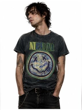 Nirvana Shirt M Smiley Black